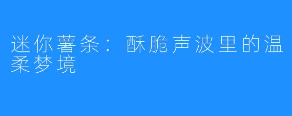 迷你薯条:酥脆声波里的温柔梦境
